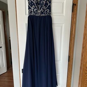 Grace Karin Midnight Blue Strapless Dress